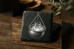 The Chain-Bound Brew Witchcraft Laser Engraving PNG Product Image 4