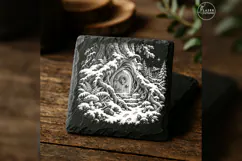 Root-House Christmas Door Laser Engraving PNG Product Image 4