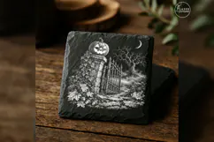 The Gatekeeper Grin Pumpkin Halloween Laser Engraving PNG Product Image 4
