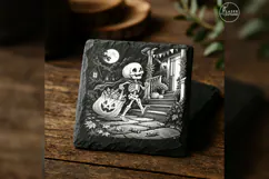 The Candy-Bag Bones Cute Spooky Halloween Engraving PNG Product Image 4