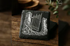 The Root-Taken Gate Haunted House Laser Engraving PNG Product Image 5