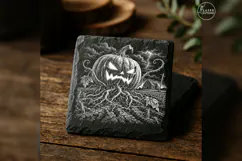 The Rootbound Scowl Pumpkin Halloween Laser Engraving PNG Product Image 4