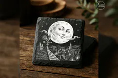 The Moon's Good Evening Vintage Halloween Laser Engraving PN Product Image 4