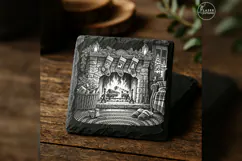 The Stocking Hearth Classic Christmas Laser Engraving PNG Product Image 4