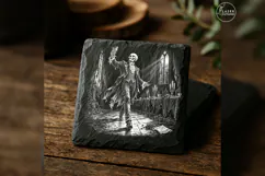 The Grand Toast Gothic Skeleton Laser Engraving PNG Product Image 4