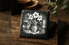 Amaryllis Drawing Room Christmas Laser Engraving PNG Product Image 4