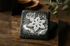 The Frosted Snowflake Biscuit Christmas Engraving PNG Product Image 4