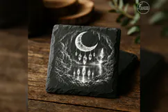 The Crystal Moonfall Gothic Celestial Laser Engraving PNG Product Image 4