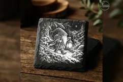 Lantern Keeper Forest Path Christmas Laser Engraving PNG Product Image 4