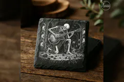 The Catacomb Serenade Gothic Skeleton Laser Engraving PNG Product Image 1