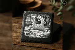 The Icing-Antler Reindeer Christmas Engraving PNG Product Image 4