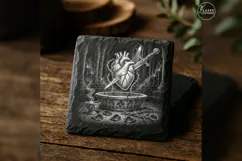 The Reliquary Wound Gothic Halloween Laser Engraving PNG Product Image 4