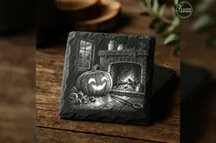 The Hearthside Smile Pumpkin Halloween Laser Engraving PNG Product Image 4