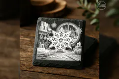 Papercut Snowflake Workshop Christmas Laser Engraving PNG Product Image 5