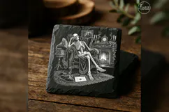 The Velvet Host Gothic Skeleton Laser Engraving PNG Product Image 4