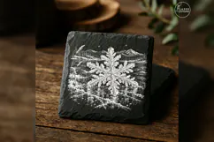 The Crystal on Black Ice Winter Nature Laser Engraving PNG Product Image 4
