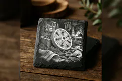 The Orange and Clove Hearth Laser Engraving PNG Product Image 5