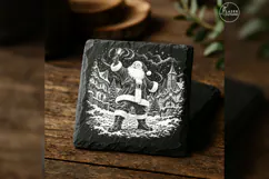 Bell of Midnight Santa Christmas Laser Engraving PNG Product Image 4
