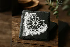 The Rose of Ruin Gothic Laser Engraving PNG Product Image 4
