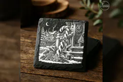 The Candy Cane Crossing Classic Christmas Laser Engraving PN Product Image 1