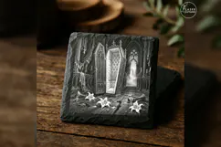 The Velvet Farewell Gothic Halloween Laser Engraving PNG Product Image 4