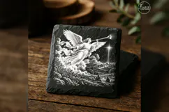 Christmas Angel Proclamation Laser Engraving PNG Product Image 1
