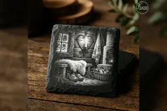 The Hearthwall Candle Nordic Christmas Laser Engraving PNG Product Image 4