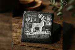 The Carved Nordic Reindeer Christmas Laser Engraving PNG Product Image 4
