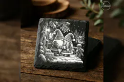 Mistletoe Gnome Sweethearts Laser Engraving PNG Product Image 4