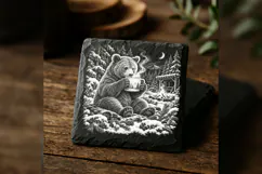 The Bear's Big Winter Mug Winter Drink Laser Engraving PNG Product Image 4