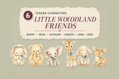 Tender Beginnings Watercolor Baby Shower Clipart Product Image 3