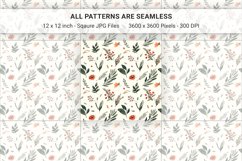 Warm Toned Watercolor Floral Patterns Product Image 3