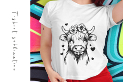 Highland Cow SVG Design for T-Shirts and Mugs Product Image 1