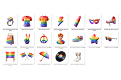 LGBTQ PNG Clipart Set 40 Items for Sublimation &amp; Print Product Image 2