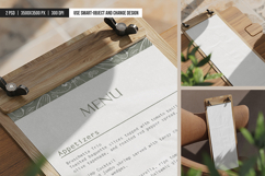 Wooden Clip Screw Menu Mockup Product Image 3