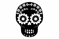 Sugar skull svg, floral skull, day of the dead, Cricut Product Image 3
