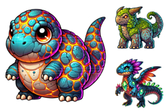 Magic Baby Dinosaur Stickers Clipart Product Image 3