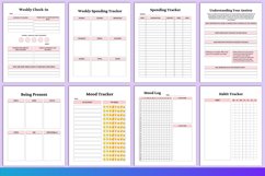 2024 Anxiety &amp; Depression Workbook Canva Product Image 3