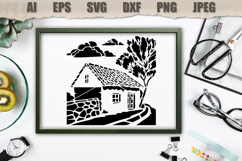 Stencil Rustic Cottage Landscape Product Image 3
