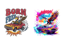 Patriotic Eagle Muscle Car Sublimation Bundle Product Image 3