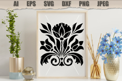 Stencil Elegant Floral Ornament Product Image 3