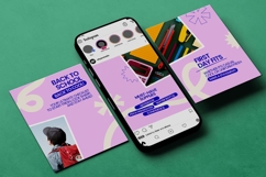 Back to school Instagram Carousel &amp; Canva Template Product Image 3