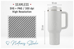 Christmas Candy Stick Pattern - 40oz Tumbler Laser Engraving Product Image 3