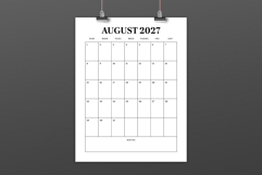 2027 Vertical 8.5x11 Inch Calendar Template Product Image 3