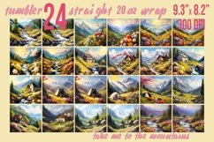 Mountains tumbler sublimation wrap 20 oz PNG Design BUNDLE Product Image 4