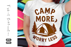 Camp More Worry Less SVG | Camping T-Shirt Design Product Image 1