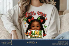 Little Miss Juneteenth PNG |Black History Month PNG | Black Product Image 3