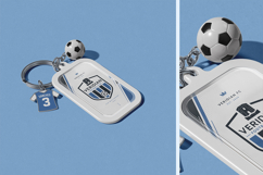 Football Keychain with Charms Mockup Product Image 3