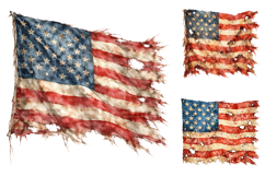 Distressed American Flag Watercolor PNG Product Image 3
