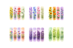 Watercolor Floral Brushstroke Clipart Product Image 3